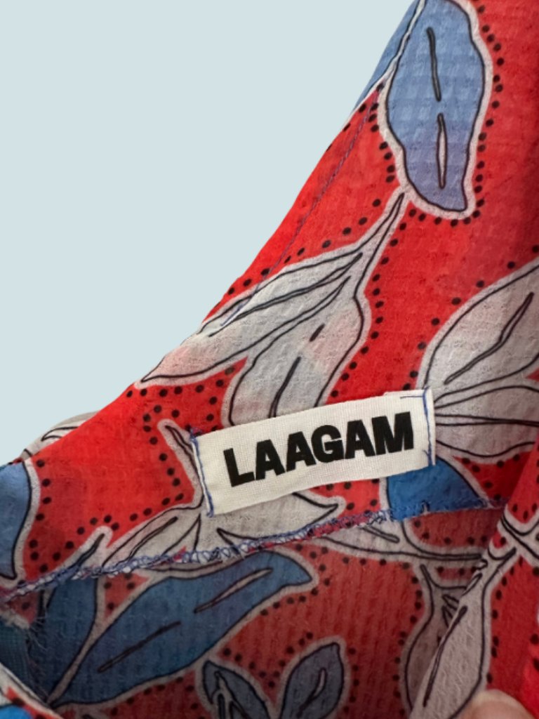 Laagam Red/Blue Floral Dress — image 5 of 6